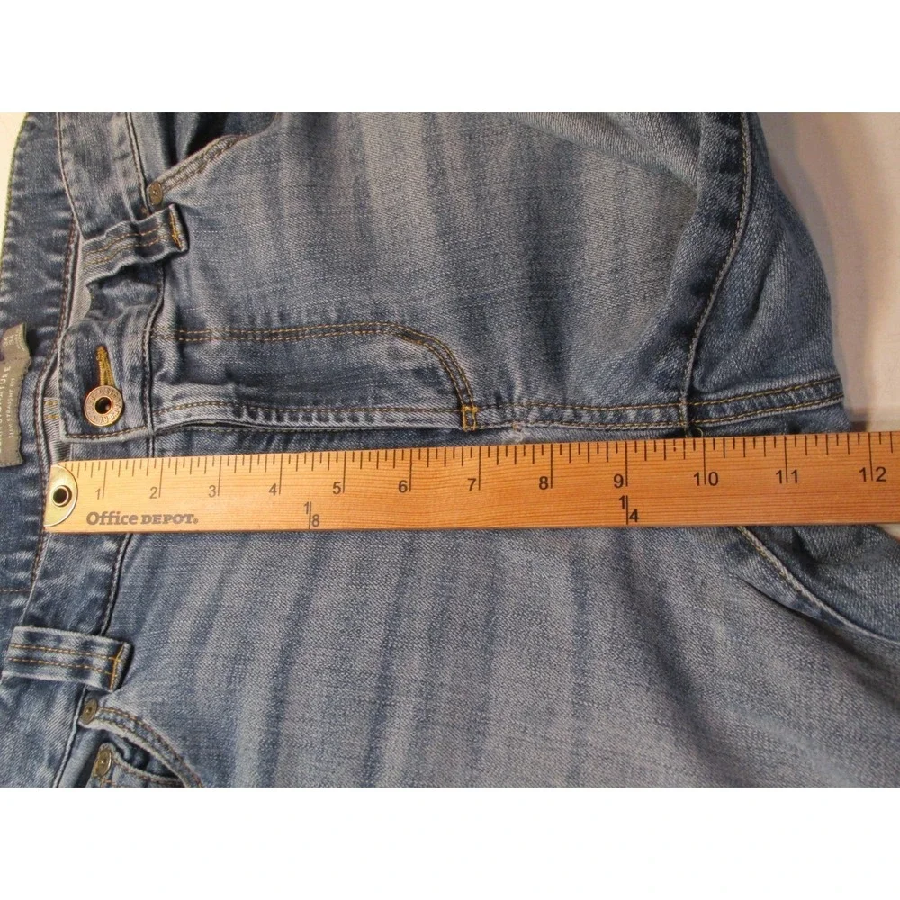 LL BEAN SIGNATURE Slim Straight Jeans Men 34x34 Blue Denim Mid Rise Stretch